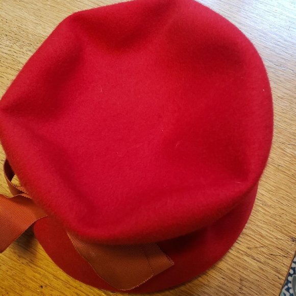 Vintage Clover Lane Felt Hat with Ribbon Trim - Picture 9 of 13